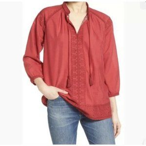 Madewell Camelia Embroidered Tassel Tunic Size XS